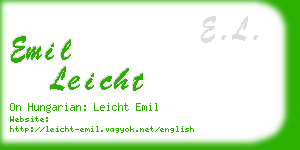 emil leicht business card